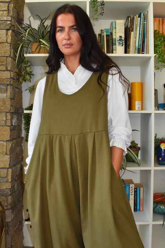 Body Stretch Cotton Ruffle Layer Shirt White